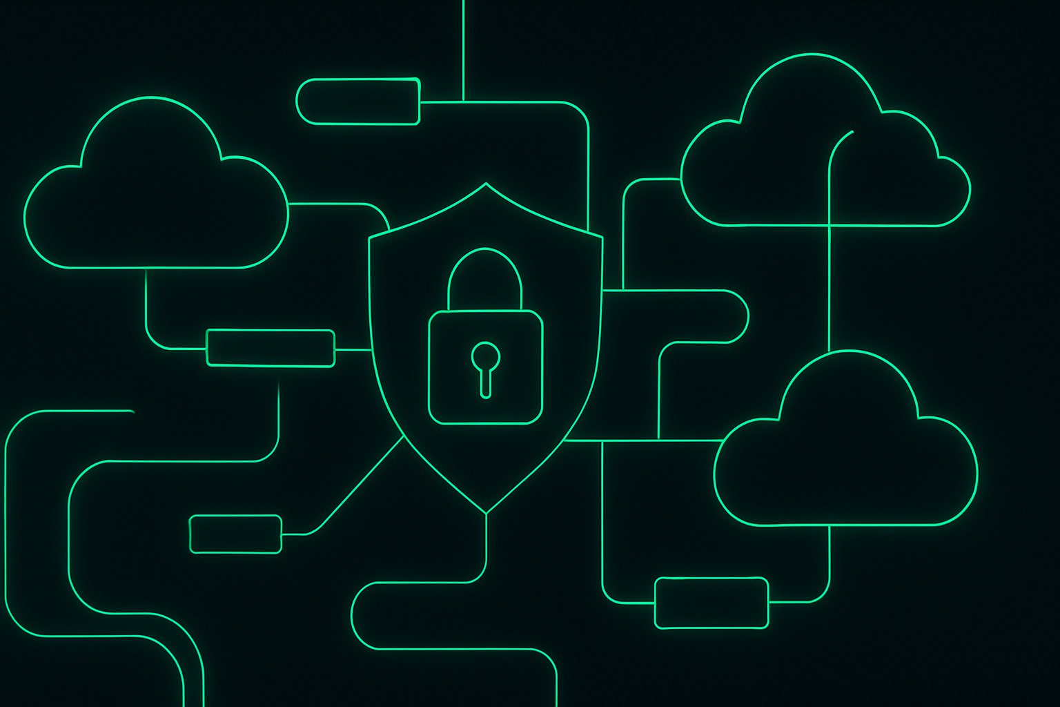 Abstract network security graphic